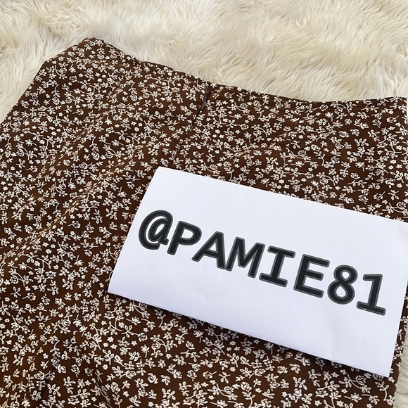 SHEIN Women’s Brown Puff Sleeve Crop Top & Midi Skirt Set Size S NWOT - Picture 11 of 12